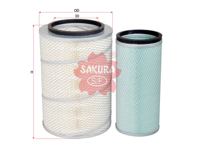 SAKURA,, Air Filter (Element), 1-14215153-0+1-14215145-0, A-6118-S, CATERPILLAR