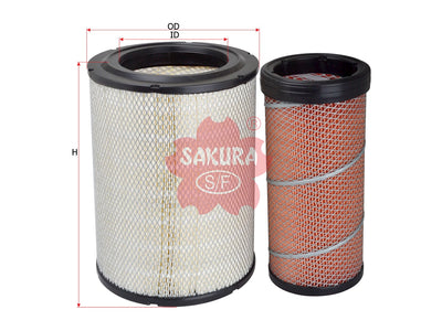 SAKURA,, Air Filter (Element), 16546-Z9100+16546-Z9101, A-6121M-S, UD TRUCKS