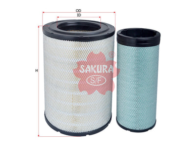 SAKURA,, Air Filter (Element), 16546-99600+16546-99601, A-6124M-S, UD TRUCKS