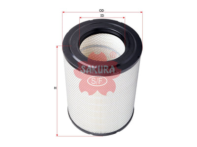 SAKURA,, Air Filter (Element), 16546-NY102, A-6124M, UD TRUCKS
