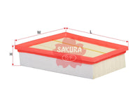SAKURA,, Air Filter (Element), 16546-ET00A, A-61500, NISSAN