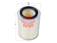 ไส้กรองอากาศ(ไส้กรอง) SAKURA, 7014968, A-6202, MANITOU (123139)
