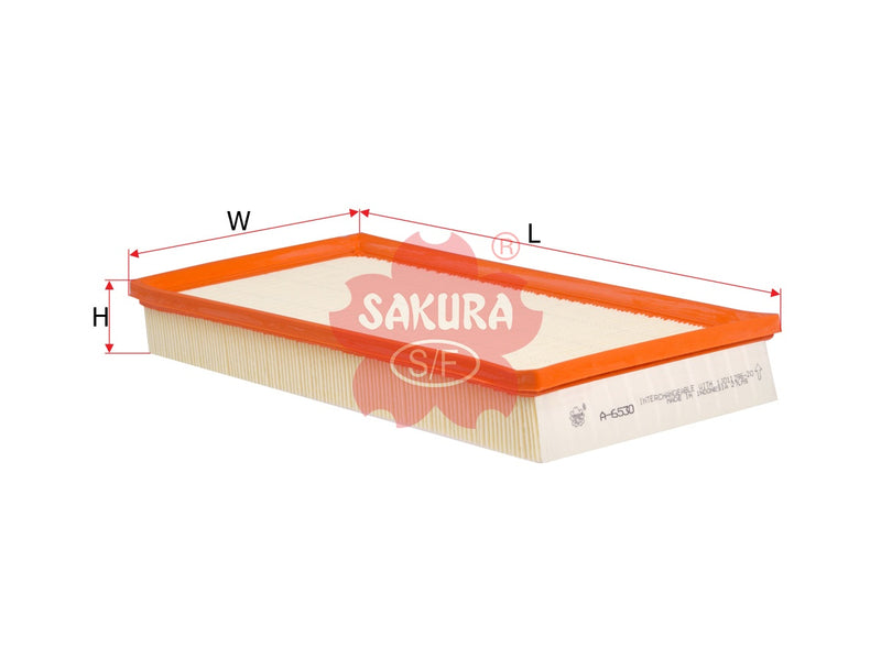 SAKURA,, Air Filter (Element), 1J011296-20, A-6530, AUDI