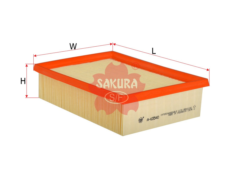 ไส้กรองอากาศ(ไส้กรอง) SAKURA, 95021102, A-65540, HOLDEN (126095)