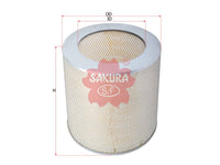 ไส้กรองอากาศ(ไส้กรอง) SAKURA, 9L-3420, A-6702, TEREX (123031)