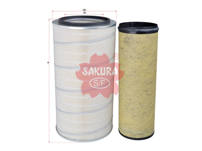ไส้กรองอากาศ(ไส้กรอง) SAKURA, 89835747+9835746, A-68010-S, JOHN DEERE (125475)