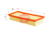 SAKURA,, Air Filter (Element), A790X9601KA, A-6816, AUDI