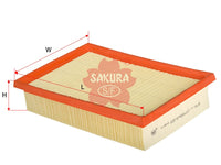 SAKURA,, Air Filter (Element), 1L0 129 620, A-6818, VOLKSWAGEN
