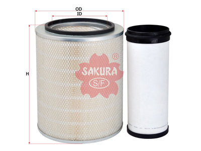 SAKURA,, Air Filter (Element), 395773+395813, A-6827-S, LEYLAND-DAF