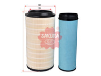 กรองอากาศ(ธาตุ) SAKURA, 88291008-318+88291008-317, A-68540-S, MAN BUS (125481)