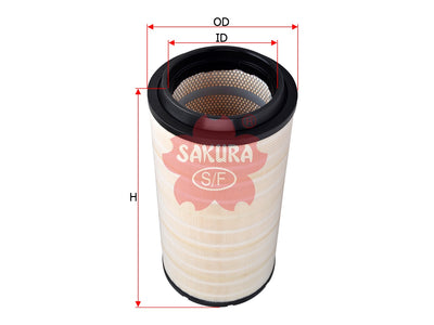กรองอากาศ(ธาตุ) SAKURA, 88291008-318, A-68540, MAN BUS (125480)