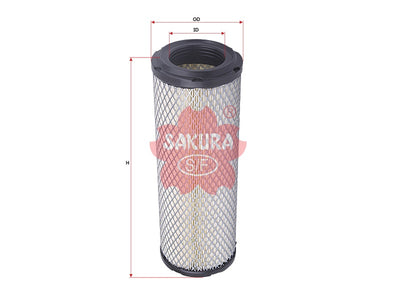SAKURA,, Air Filter (Element), 1210171A, A-7002, TEREX