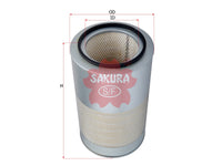 SAKURA,, Air Filter (Element), 107029, A-7006, LIEBHERR