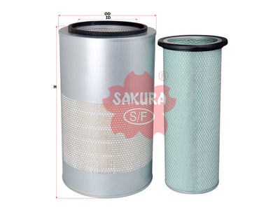 SAKURA,, Air Filter (Element), 107029 + 107030, A-7007-S, LIEBHERR