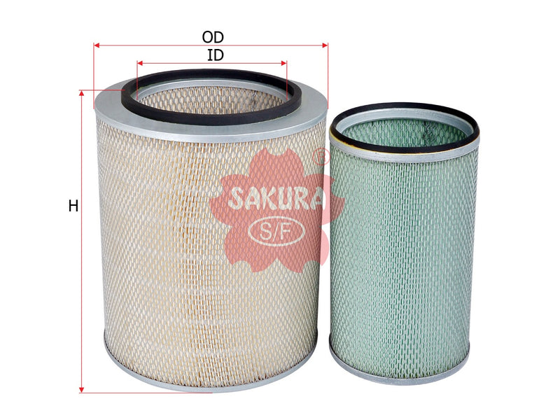 SAKURA,, Air Filter (Element), 1542743+1660903, A-71160-S, VOLVO