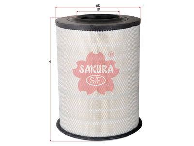 ไส้กรองอากาศ(ไส้กรอง) SAKURA, 21834199, A-7122, VOLVO (123417)