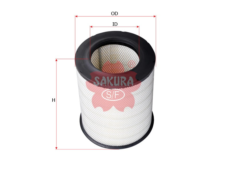 SAKURA,, Air Filter (Element), 3162322, A-7124, VOLVO