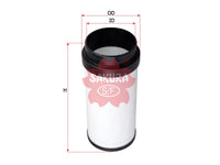 SAKURA,, Air Filter (Element), 3162323, A-71250, VOLVO