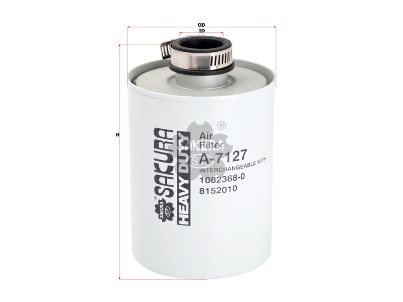 SAKURA,, Air Filter (Element), 8152010, A-7127, VOLVO