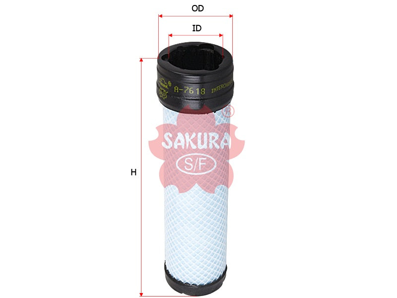ไส้กรองอากาศ(ไส้กรอง) SAKURA, K7561-82360, A-7618, KOMATSU (125573)