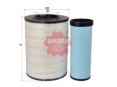 SAKURA,, Air Filter (Element), 2005895C1+2022289C1, A-76460-S, JOHN DEERE