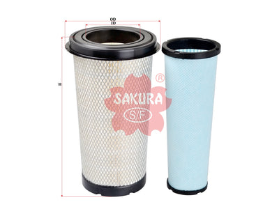 SAKURA,, Air Filter (Element), YY11P00008S002+YY11P00008S003, A-76530-S, FUSO