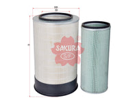 SAKURA,, Air Filter (Element), 3I-0796+3I-0190, A-7907-S, TEREX
