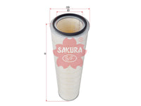 SAKURA,, Air Filter (Element), ECG-11-2401, A-7972, PETERBILT
