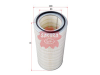SAKURA,, Air Filter (Element), 8PP21347-00, A-7973, TORIT