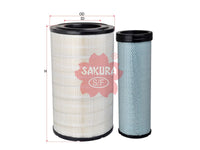 SAKURA,, Air Filter (Element), 1335678+1335680, A-83100-S, SCANIA