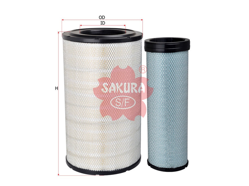 SAKURA,, Air Filter (Element), 1335678+1335680, A-83100-S, SCANIA