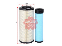 Air Filter (ဒြပ်စင်)၊ SAKURA၊ KV16428+AP33331၊ A-8506-S၊ CATERPILLAR (126514)