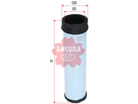 ไส้กรองอากาศ(ไส้กรอง) SAKURA, 827576, A-8599, CATERPILLAR (127092)