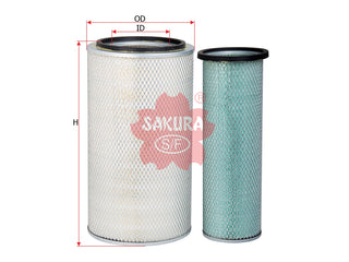 SAKURA,, Air Filter (Element), 1109NSET2, A-8638-S, DONGFENG