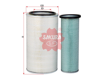 SAKURA,, Air Filter (Element), 1109NSET2, A-8638-S, DONGFENG