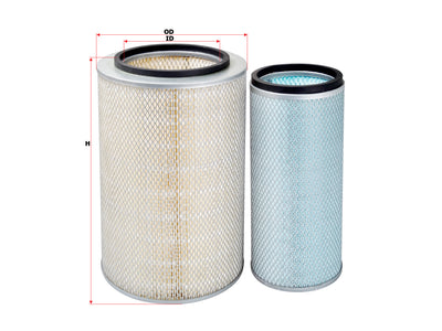 SAKURA,, Air Filter (Element), KW2642, A-8644-S, SDE ENGINE