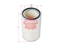 ไส้กรองอากาศ(ไส้กรอง) SAKURA, 1109N12-020, A-8645, BEIBEN (122926)