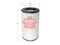 SAKURA,, Air Filter (Element), 1387548, A-8665M, KOMATSU