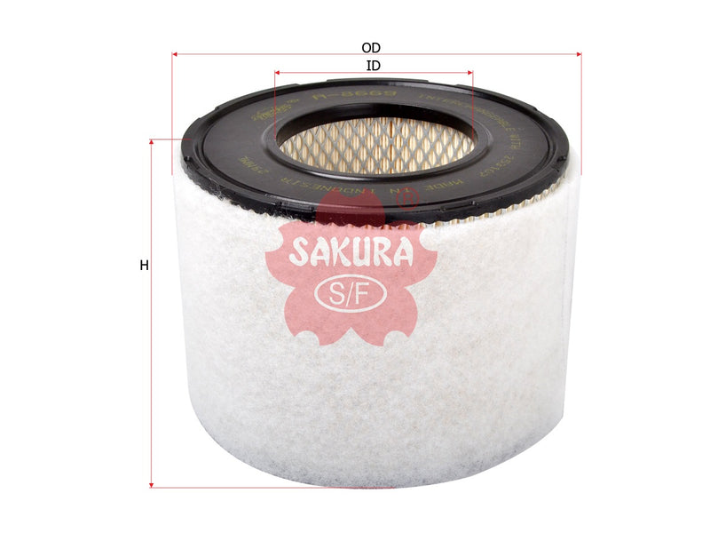 ไส้กรองอากาศ(ไส้กรอง) SAKURA, 253107, A-8669, KOHLERPOWER (127090)