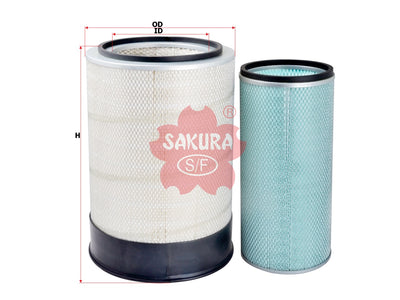 SAKURA,, Air Filter (Element), K3250SET, A-87450-S, HUALING