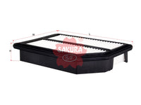 SAKURA,, Air Filter (Element), 17220-RLF-000, A-90030, HONDA