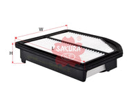 ไส้กรองอากาศ(ไส้กรอง) SAKURA, 17220-R5A-A00, A-90080, HONDA (126301)
