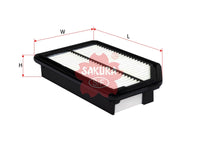 Air Filter (ဒြပ်စင်)၊ SAKURA၊ 17220-55A-Z01၊ A-90160၊ HONDA (126285)