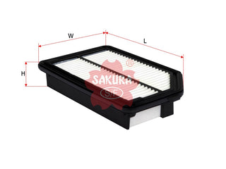 SAKURA,, Air Filter (Element), 17220-55A-Z01, A-90160, HONDA