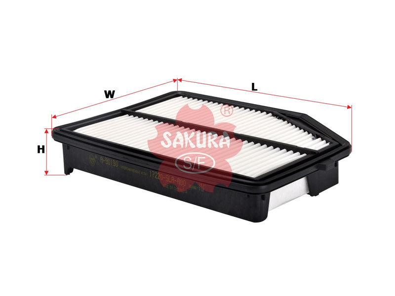 SAKURA,, Air Filter (Element), 17220-5LA-A00, A-90190, HONDA