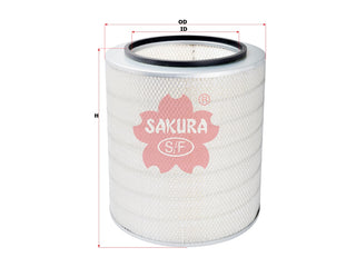 SAKURA,, Air Filter (Element), 3I-0842, A-9227, WHITE