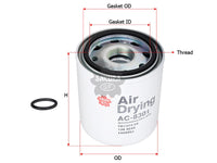 SAKURA,, Air Filter (Spin-On), 432 410 9272, AC-8301, SCANIA