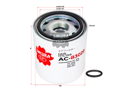 SAKURA,, Air Filter (Spin-On), K 115979X00, AC-83020, SCANIA
