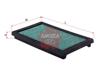 ไส้กรองอากาศ(ธาตุ) SAKURA, 16546-ED000, AR-18780, NISSAN (125133)