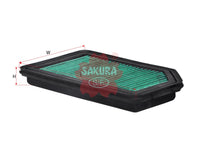 กรองอากาศ(ไส้กรอง) SAKURA, 17220-55A-Z01, AR-90160, HONDA (126286)